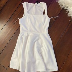 white flowy dress